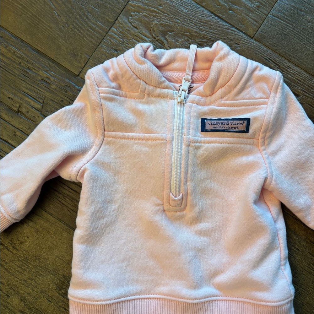 Vineyard Vines Pink Half-Zip Sweatshirt